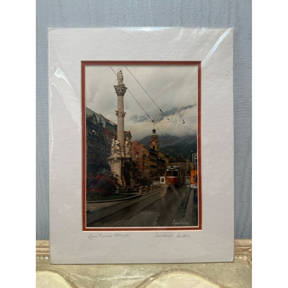 Marita Camille Pezman St. Anne’s Column Innsbruck Austria Photo Signed 1983